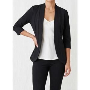 Hawthorne Small Rayon Nylon Spandex 1/2 Sleeve Button Jacket
